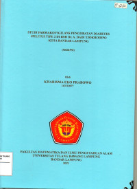Image of Studi farmakovigilans pengeobatan diabetes melitus tipe 2 di RSD Dr. A. dadi tjokrodipo kota bandar lampung